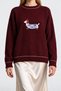 Embroidered Oversize Knitwear Sweater Lyy0150 Bordo - 4