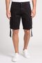 Men Solid Cargo Shorts, Black