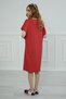 Slit Short Dress,Elb-4 Red - 6
