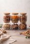 18-Piece Glass Jar Set with Airtight Bamboo Lids - 3 Different Sizes - Multi-Purpose Storage Jars - 5