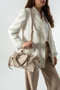 Zoe Model Suede Women's Hand and Shoulder Bag - 3