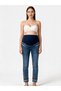 Maternity Stretchy Waistband Adjustable Waist Narrow Leg Jeans with Adjustable Waist and Leg Model