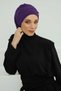 Chiffon Ready-To-Wear Turban with Accessories, Ht-95S, Ht-95S Purple - 4