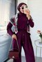 Shalwar Cut Double Face Trouser Set - Plum - 8