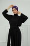 Chiffon Ready-To-Wear Turban with Accessories, Ht-95S, Ht-95S Purple - 5