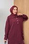 Soho Elegance Collar Detailed Women's Hijab Top and Bottom Set - 7