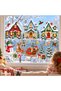 Christmas Snowy City Winter New Year Decoration Glass and Wall Sticker Set - 6