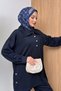Soho Elegance Collar Detailed Women's Hijab Top and Bottom Set - 5