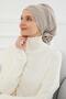Pleated Design Chiffon Ready-To-Wear Turban, Ht-31, Ht-31 Mink - 3