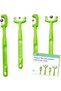 Tongue Tip Lateralization and Elevation Tools | Therapeutic Tool Set for Apraxia, Dysarthria | Improve Feeding Skills, Speech Clarity and Jaw Stability | Jaw Alignment - Set of 4 - Inst. Booklet -Lime