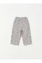 Girl's Striped Heart Patterned Loose-Fit Trousers with Elastic Waist and Pockets - 2