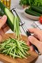 Metal Body Multifunctional Vegetable and Fruit Peeler Julienne Chopper Kitchen Utensil - 5