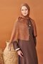 Women's Dark Mink Geometric Pattern Riva Tencel Shawl 510003-12