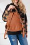 Original Soft Leather Women's Backpack and Shoulder Bag with Brown Wallet - 4