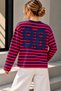Wild Printed Striped Long Sleeve Women's Sweatshirt My3535 - 2