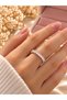 Lilac Stone Gold Color Elegant Row Stone Women's Ring - 2