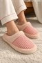 Women's Winter Home Slippers with Fur Inside, Plush Soft Sole, Corduroy Warm Slippers - 2