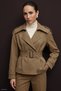 Belt Detailed Short Trench Coat - Camel