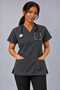 (E-Flex) Anthracite Lycra Women's Single Top Non-Ironing Nurse and Doctor Uniform Scrubs Hospital Uniform