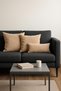 Velvet Series Beige Throw Pillow, Pillowcase