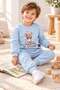 Boy's bear print fleece-lined crewneck sweatshirt and sweatpants 2-piece set, ages 2-5 - 5