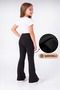 Ribbed Spanish Style High Stretch Waist Girls' Leggings - 2