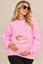 Baby Girl Sleeping on a Cloud Printed Maternity Oversize Sweatshirt – Crew Neck Loose Casual Sweatshirt