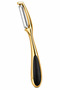 Gold Vegetable and Fruit Peeler with Metal Body and Ergonomic Handle for Peeling Potatoes, Carrots, and Cucumbers