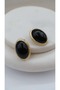 Gold Oval Design Vintage Earrings