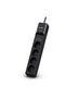 4-socket extension cable, cyberpower, plastic, multiple, black
