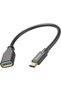 USB C-USB A adapter cable, black