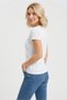 10-Pack White Women's Cotton Elastane Half-Sleeve Body T-Shirt Set - Custom Made Sleep Band and 6 Colorful Buckles as a Gift - 4