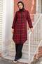 Long Plaid Lumberjack Shirt Tunic Red Hm2972 - 2