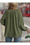 Women's long sleeve v-neck lace-up aerobin blouse - 3