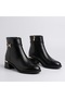 (Park Moda) Women's Casual Boots with Zipper Black