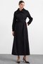 Soft Touch Overcoat with Knitwear Detail on Collar and Sleeves Black 6914 - 3