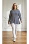 Women's Plus Size Striped Sweatshirt Relaxed Fit - 5