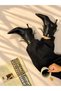 Savanna Black Leather 5 cm Thin Heel Tassel Detail Women's Boots Botti̇e - 3