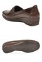 Wedge Heeled Side Elastic Stylish Comfortable Brown Women's Classic Casual Shoes Pc-56171 - 5