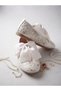 Girls' White Shiny Glittery Bow-Tie Orthopedic Non-Slip Sole Stylish Ballet Flats - 4