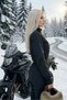 Women's Black Biker Overalls Water and Wind Resistant, Inner Lined, Adjustable Waist and Leg Opening, Zippered Winter Overalls - 2