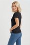 10-Pack Black Women's Cotton Elastane Half-Sleeve Body T-Shirt Set - Custom Made Sleep Band and 6 Colorful Buckles as a Gift - 4