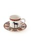 Horseless Porcelain Coffee Cup Set for 6 People 100 ml - 5