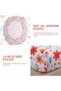 Leaves Printed Sheet Set King, 4 Piece Soft Botanical Pattern Brushed Microfiber Bedding Sheets - 4