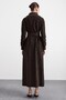 Soft Touch Overcoat with Knitwear Detail on the Collar and Sleeves Brown 6914 - 6