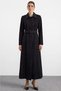 Shirt Collar Embroidery Detailed Soft Touch Overcoat Black 6913 - 4