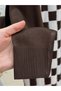 Sabiser Half Square Checkered Cold Thread Tunic-Sy3376 Brown - 5