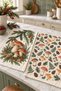 Woodland Mushrooms Mushroom Leaf Cone Brown Autumn Patterned 2-Piece Kitchen Towel Set 35X55 - 6