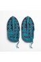 Çeyizlik Winter Hand Knitted Booties – Blue Burgundy Patterned – Size 36-37 - 4