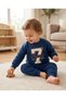 7 Embroidered Baby Boy Set, 3 Threaded, 100% Cotton, 6-9-12-18-24 Months, Top and Bottom 2-Piece Baby Boy Set, Winter Baby Set - 3
